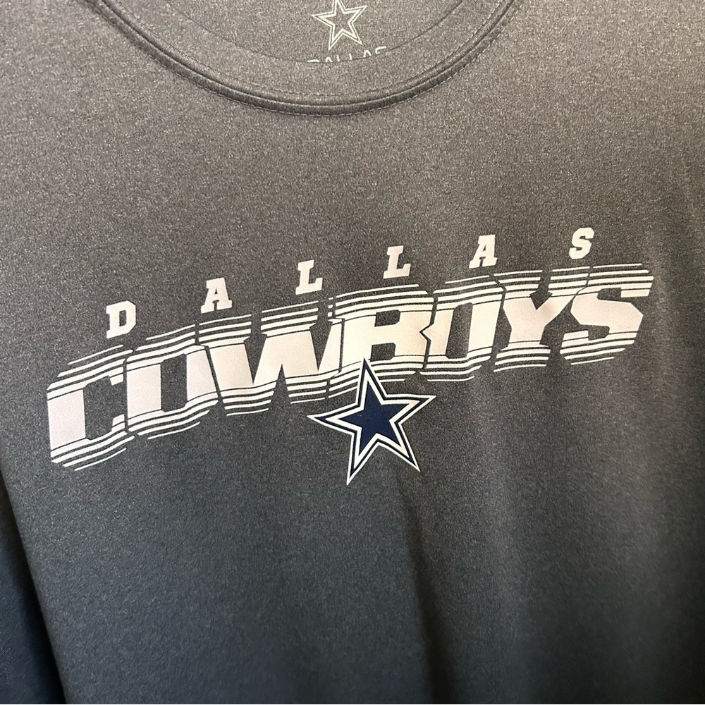 Dallas Cowboys Performance T-Shirt Mens XL Gray Short Sleeve Graphic Tee‎ NFL